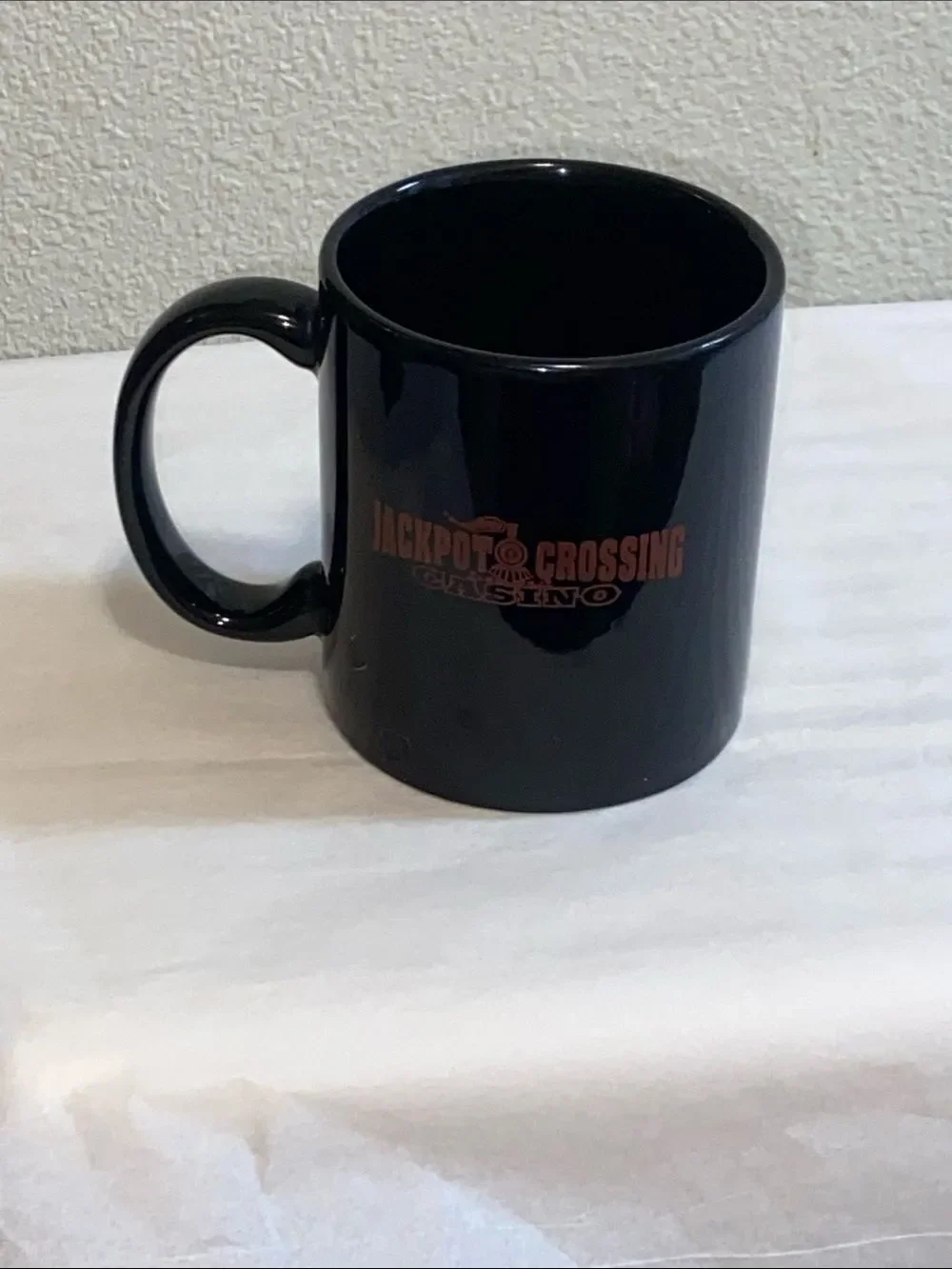 10/$50 !it jeans Black Coffee Mug with Red Jackpot Design